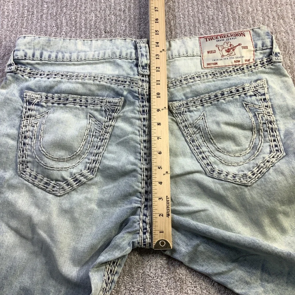 True‎ Religion Ricky Super QT NF Relaxed Straight Jeans Light Wash 36 x 32.5 NWT